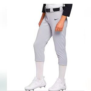 Nike Team Engineered Women’s (Size Large) Lightweight Knit Gray Softball Pants